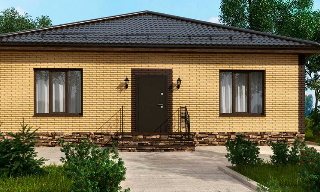 Проекты одноэтажных домов из кирпича | Строй-Птг - Пятигорск от 3617 рублей